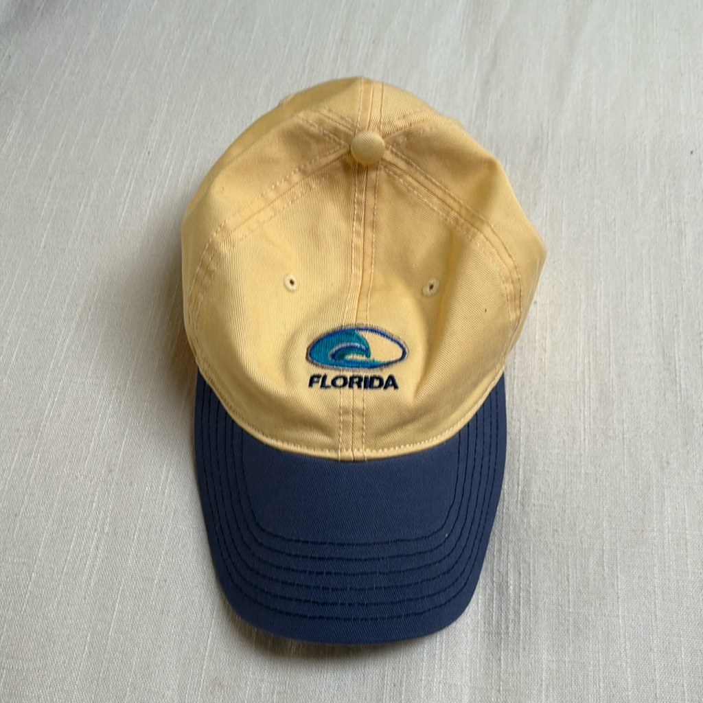 Florida Adjustable Baseball Cap Nautical Yellow  Blue